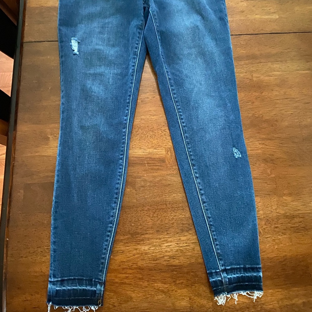 Spanx distressed ankle skinny jeans